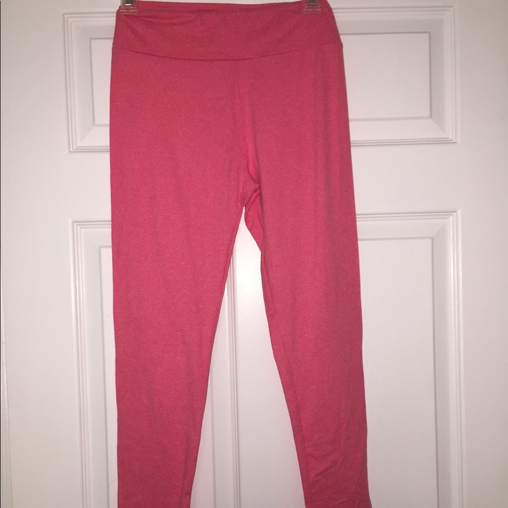 Never Worn Solid Pink LulaRoe OS leggings